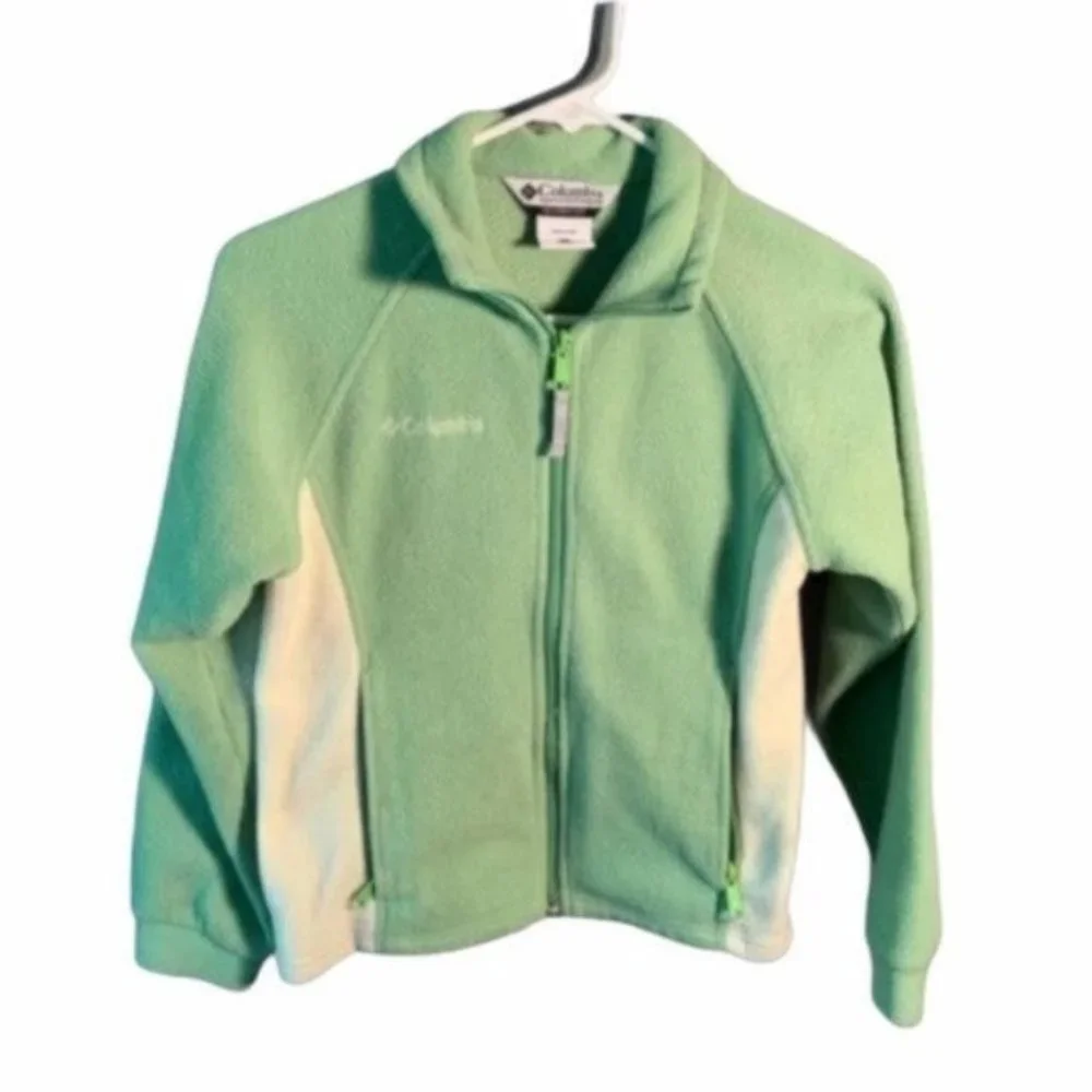 Columbia Kids Fleece Jacket Light Green Full Zip